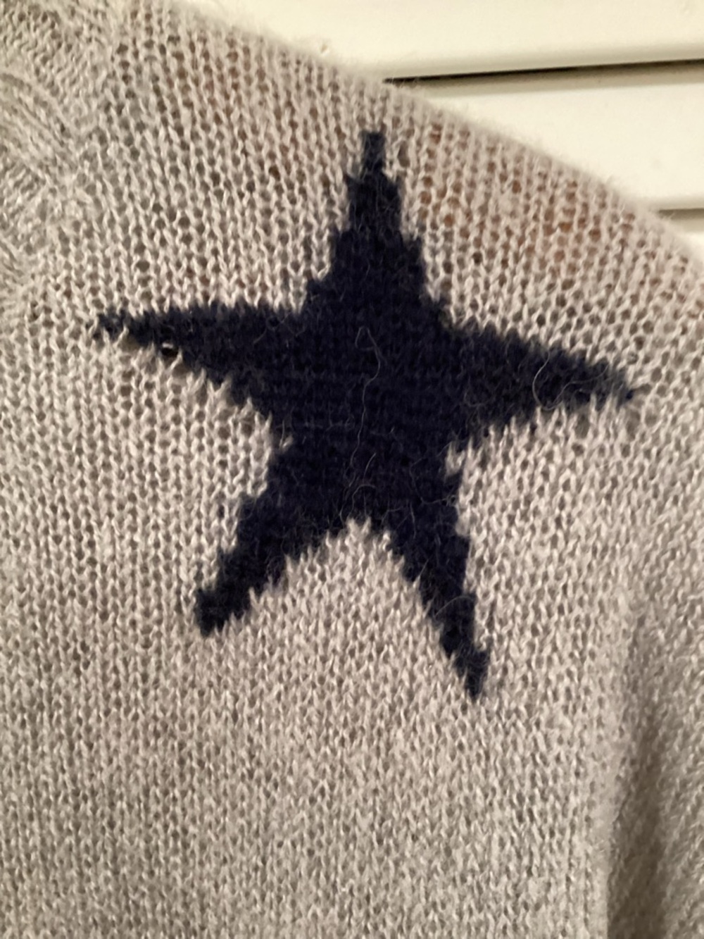 RAILS Percy Crew Neck Sweater Oversized, Navy Star Pattern - Picture 5 of 7